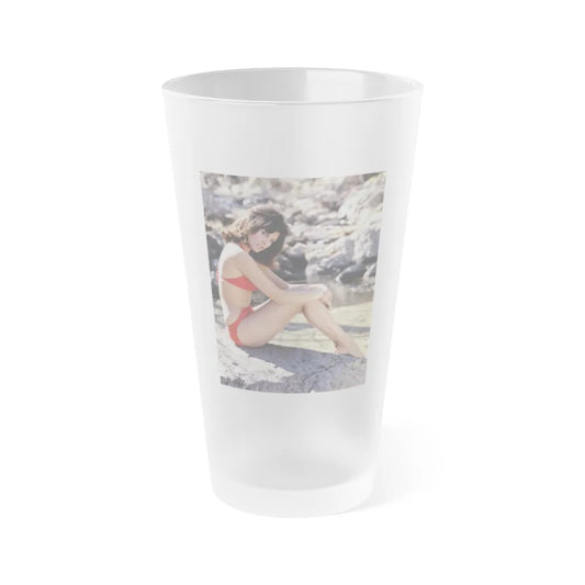 Raquel Welch #371 (Vintage Female Icon) Frosted Pint Glass 16oz-16oz-Frosted-Go Mug Yourself