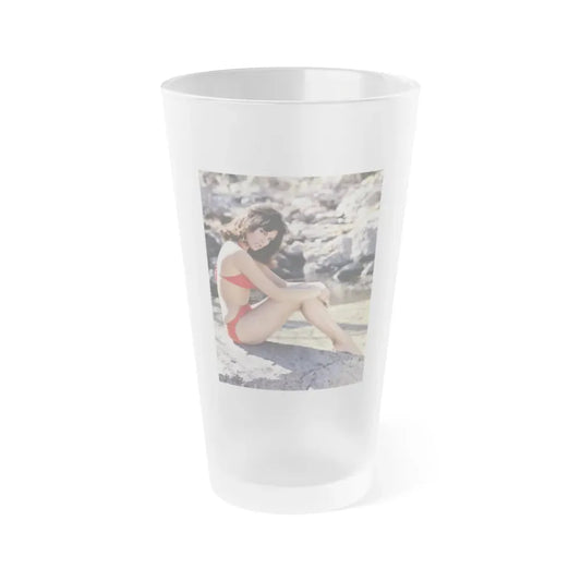 Raquel Welch #371 (Vintage Female Icon) Frosted Pint Glass 16oz 16oz Frosted - Go Mug Yourself