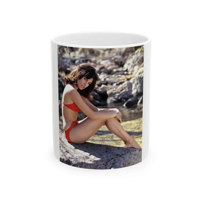 Raquel Welch #371 (Vintage Female Icon) White Coffee Mug-11oz-Go Mug Yourself