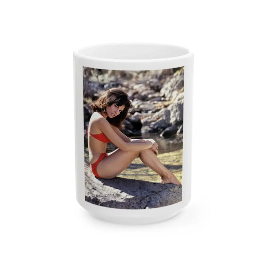 Raquel Welch #371 (Vintage Female Icon) White Coffee Mug 15oz - Go Mug Yourself