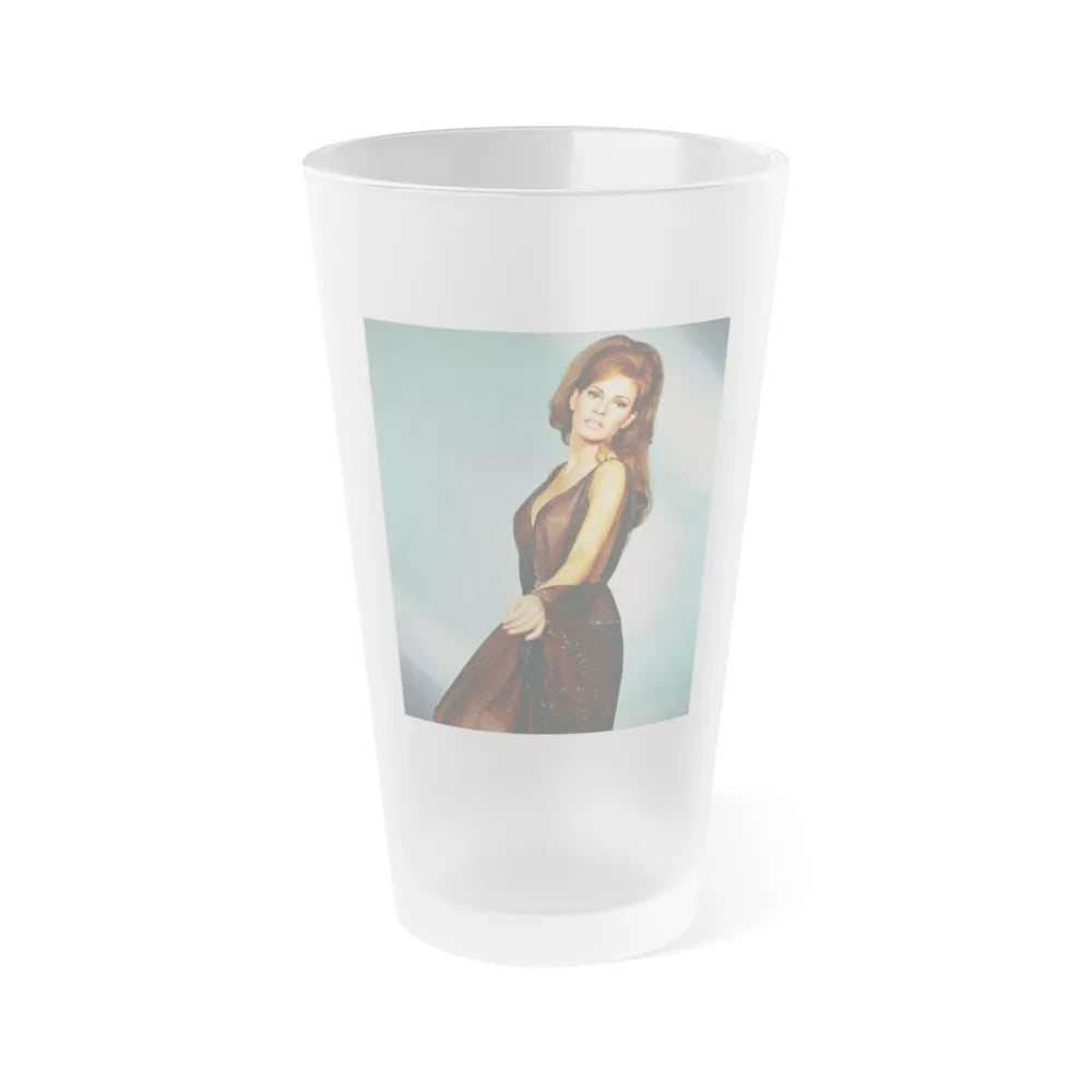 Raquel Welch #372 (Vintage Female Icon) Frosted Pint Glass 16oz-16oz-Frosted-Go Mug Yourself