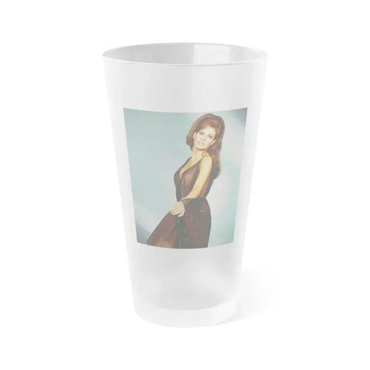 Raquel Welch #372 (Vintage Female Icon) Frosted Pint Glass 16oz 16oz Frosted - Go Mug Yourself