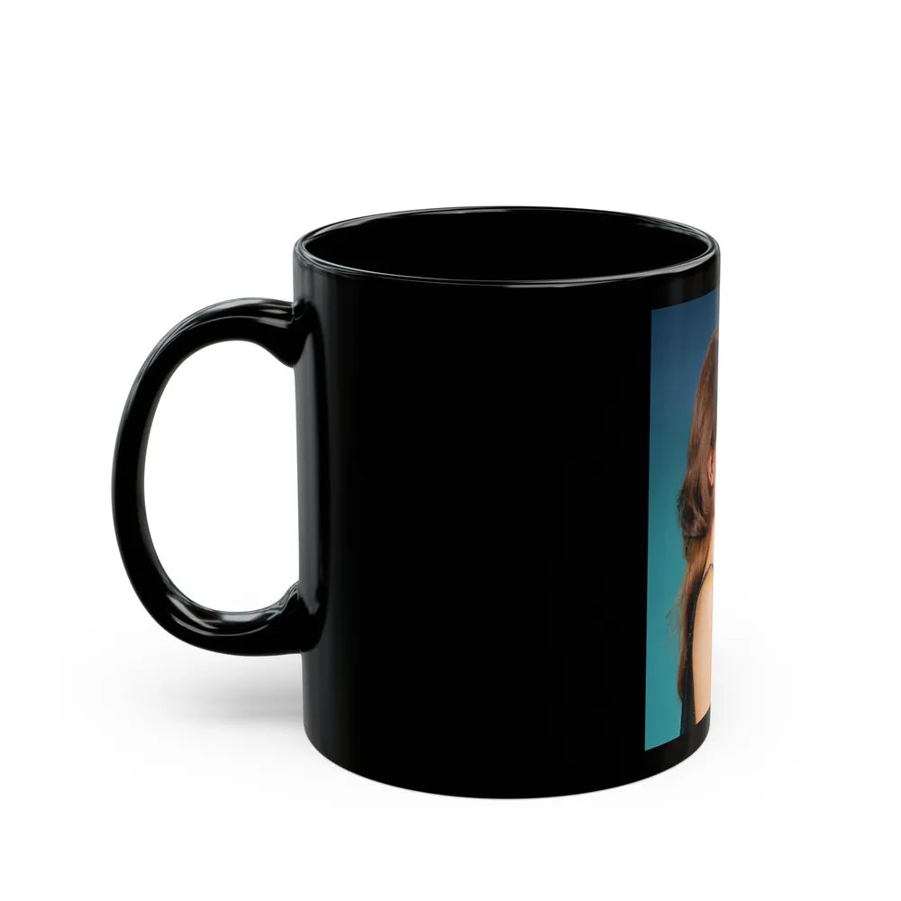 Raquel Welch #374 (Vintage Female Icon) Black Coffee Mug-Go Mug Yourself