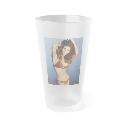 Raquel Welch #375 (Vintage Female Icon) Frosted Pint Glass 16oz-16oz-Frosted-Go Mug Yourself