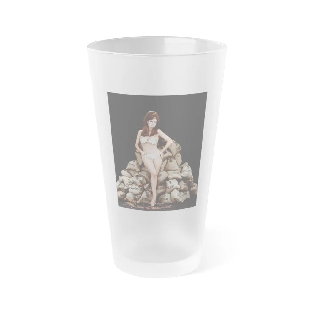 Raquel Welch #378 (Vintage Female Icon) Frosted Pint Glass 16oz-16oz-Frosted-Go Mug Yourself