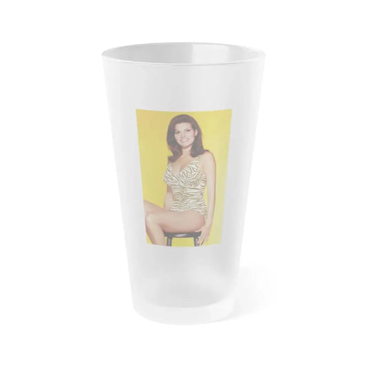 Raquel Welch #380 (Vintage Female Icon) Frosted Pint Glass 16oz 16oz Frosted - Go Mug Yourself