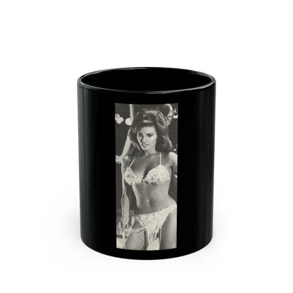 Raquel Welch #384 (Vintage Female Icon) Black Coffee Mug-11oz-Go Mug Yourself