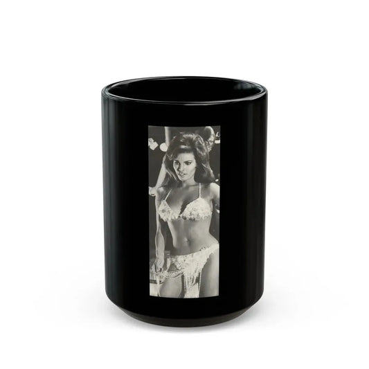 Raquel Welch #384 (Vintage Female Icon) Black Coffee Mug 15oz - Go Mug Yourself