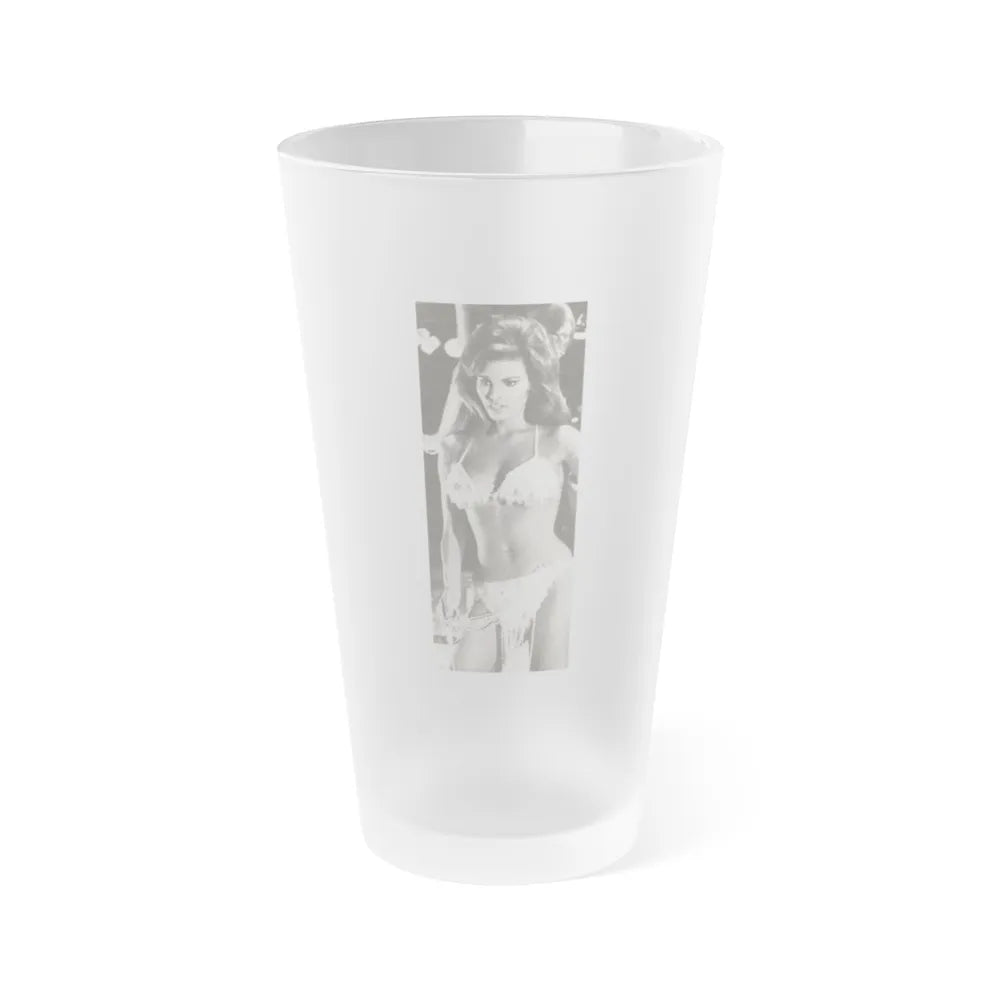 Raquel Welch #384 (Vintage Female Icon) Frosted Pint Glass 16oz-16oz-Frosted-Go Mug Yourself