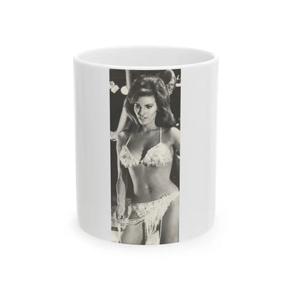 Raquel Welch #384 (Vintage Female Icon) White Coffee Mug-11oz-Go Mug Yourself