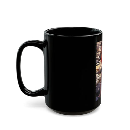 Raquel Welch #385 (Vintage Female Icon) Black Coffee Mug-Go Mug Yourself