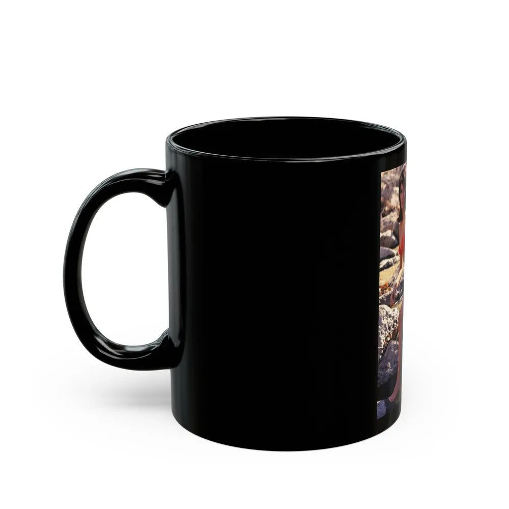 Raquel Welch #385 (Vintage Female Icon) Black Coffee Mug-Go Mug Yourself