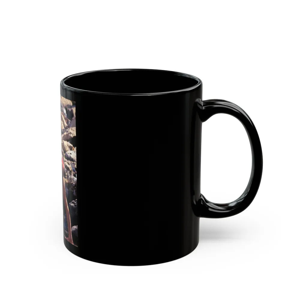 Raquel Welch #385 (Vintage Female Icon) Black Coffee Mug-Go Mug Yourself