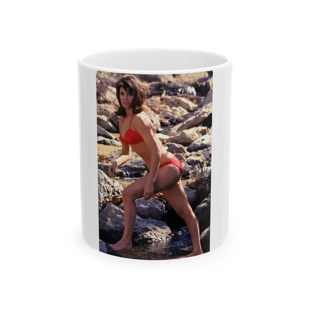 Raquel Welch #385 (Vintage Female Icon) White Coffee Mug-11oz-Go Mug Yourself