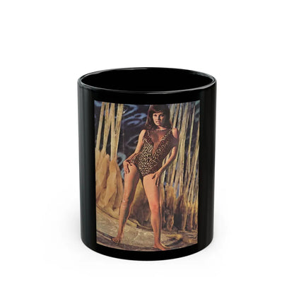 Raquel Welch #386 (Vintage Female Icon) Black Coffee Mug-11oz-Go Mug Yourself