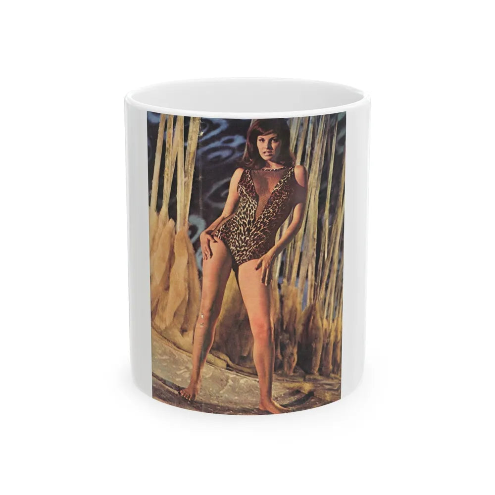 Raquel Welch #386 (Vintage Female Icon) White Coffee Mug-11oz-Go Mug Yourself