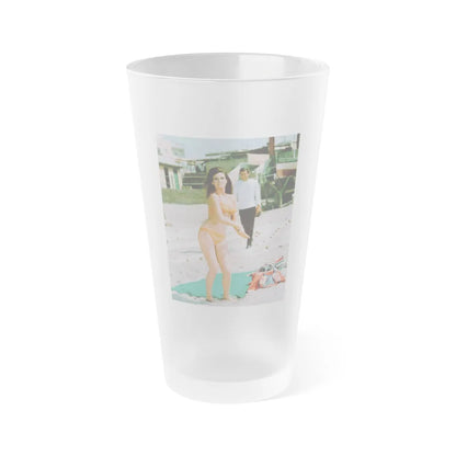 Raquel Welch #388 (Vintage Female Icon) Frosted Pint Glass 16oz-16oz-Frosted-Go Mug Yourself