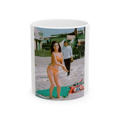 Raquel Welch #388 (Vintage Female Icon) White Coffee Mug-11oz-Go Mug Yourself