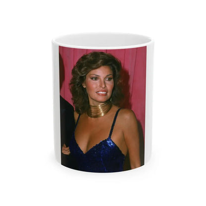 Raquel Welch #390 (Vintage Female Icon) White Coffee Mug-11oz-Go Mug Yourself