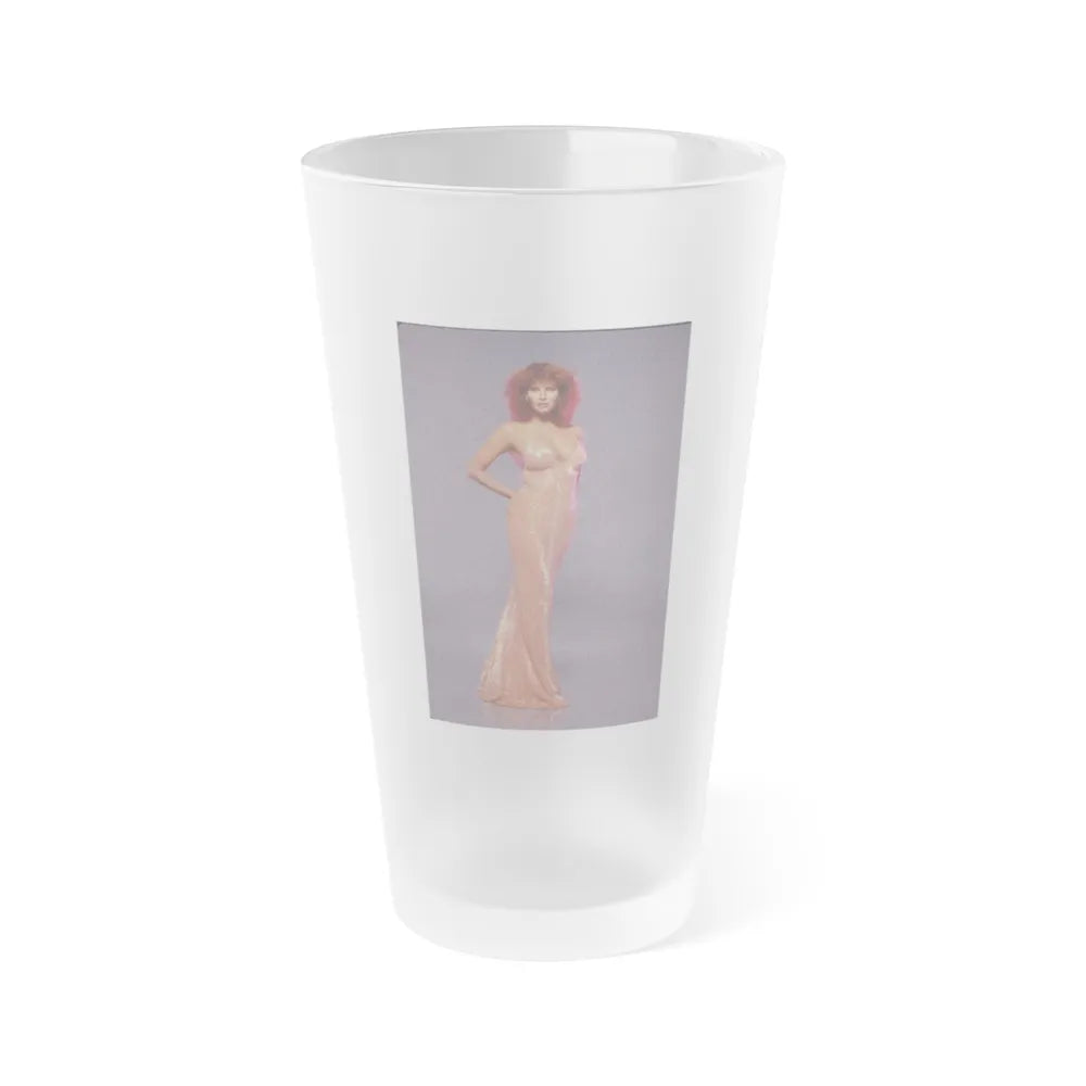 Raquel Welch #393 (Vintage Female Icon) Frosted Pint Glass 16oz-16oz-Frosted-Go Mug Yourself