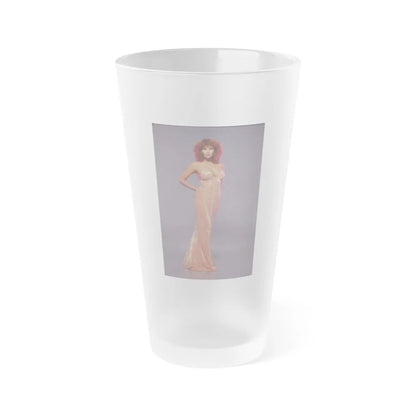 Raquel Welch #393 (Vintage Female Icon) Frosted Pint Glass 16oz-16oz-Frosted-Go Mug Yourself