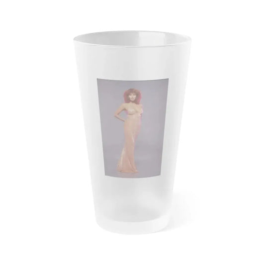 Raquel Welch #393 (Vintage Female Icon) Frosted Pint Glass 16oz 16oz Frosted - Go Mug Yourself