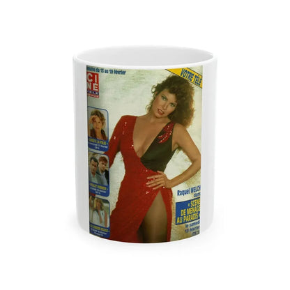 Raquel Welch #394 - Mag. Cover (Vintage Female Icon) White Coffee Mug 11oz - Go Mug Yourself