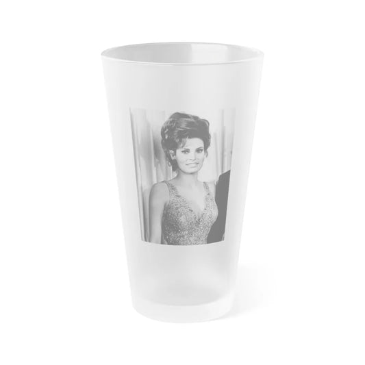 Raquel Welch #403 (Vintage Female Icon) Frosted Pint Glass 16oz-16oz-Frosted-Go Mug Yourself