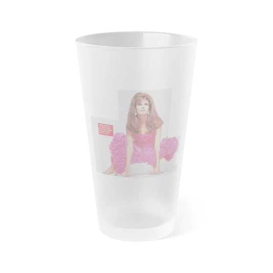 Raquel Welch #406 - Mag. Cover (Vintage Female Icon) Frosted Pint Glass 16oz-16oz-Frosted-Go Mug Yourself