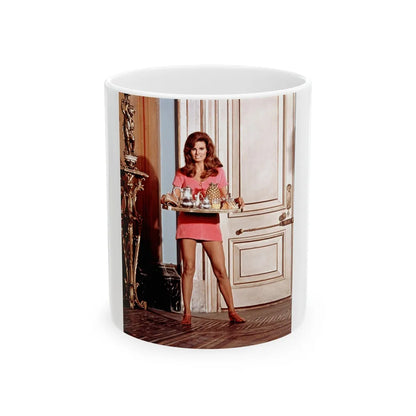 Raquel Welch #407 (Vintage Female Icon) White Coffee Mug-11oz-Go Mug Yourself