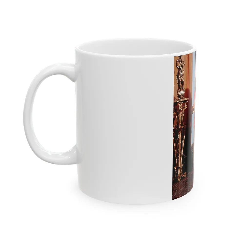 Raquel Welch #407 (Vintage Female Icon) White Coffee Mug-Go Mug Yourself