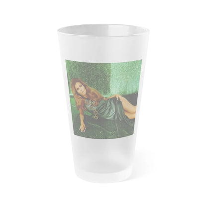 Raquel Welch #410 (Vintage Female Icon) Frosted Pint Glass 16oz-16oz-Frosted-Go Mug Yourself