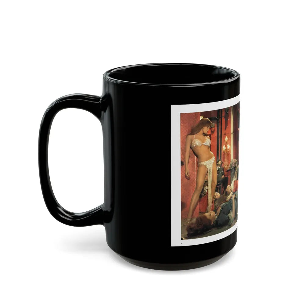 Raquel Welch #411 (Vintage Female Icon) Black Coffee Mug-Go Mug Yourself