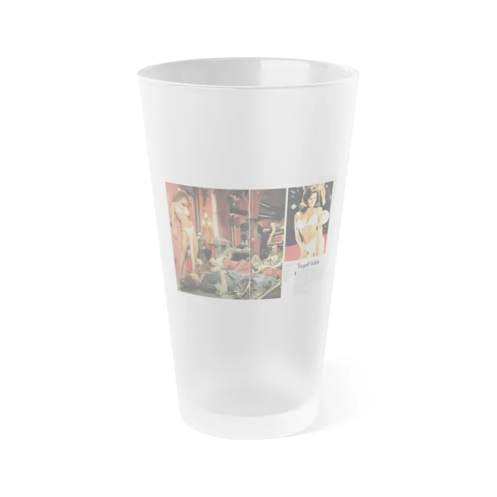 Raquel Welch #411 (Vintage Female Icon) Frosted Pint Glass 16oz-16oz-Frosted-Go Mug Yourself