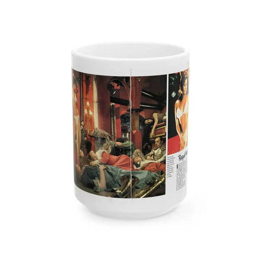 Raquel Welch #411 (Vintage Female Icon) White Coffee Mug 15oz - Go Mug Yourself