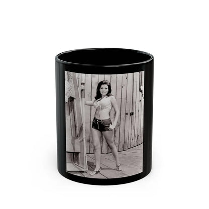 Raquel Welch #413 (Vintage Female Icon) Black Coffee Mug-11oz-Go Mug Yourself