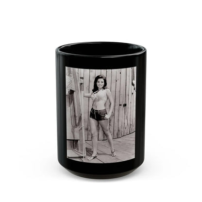 Raquel Welch #413 (Vintage Female Icon) Black Coffee Mug-15oz-Go Mug Yourself