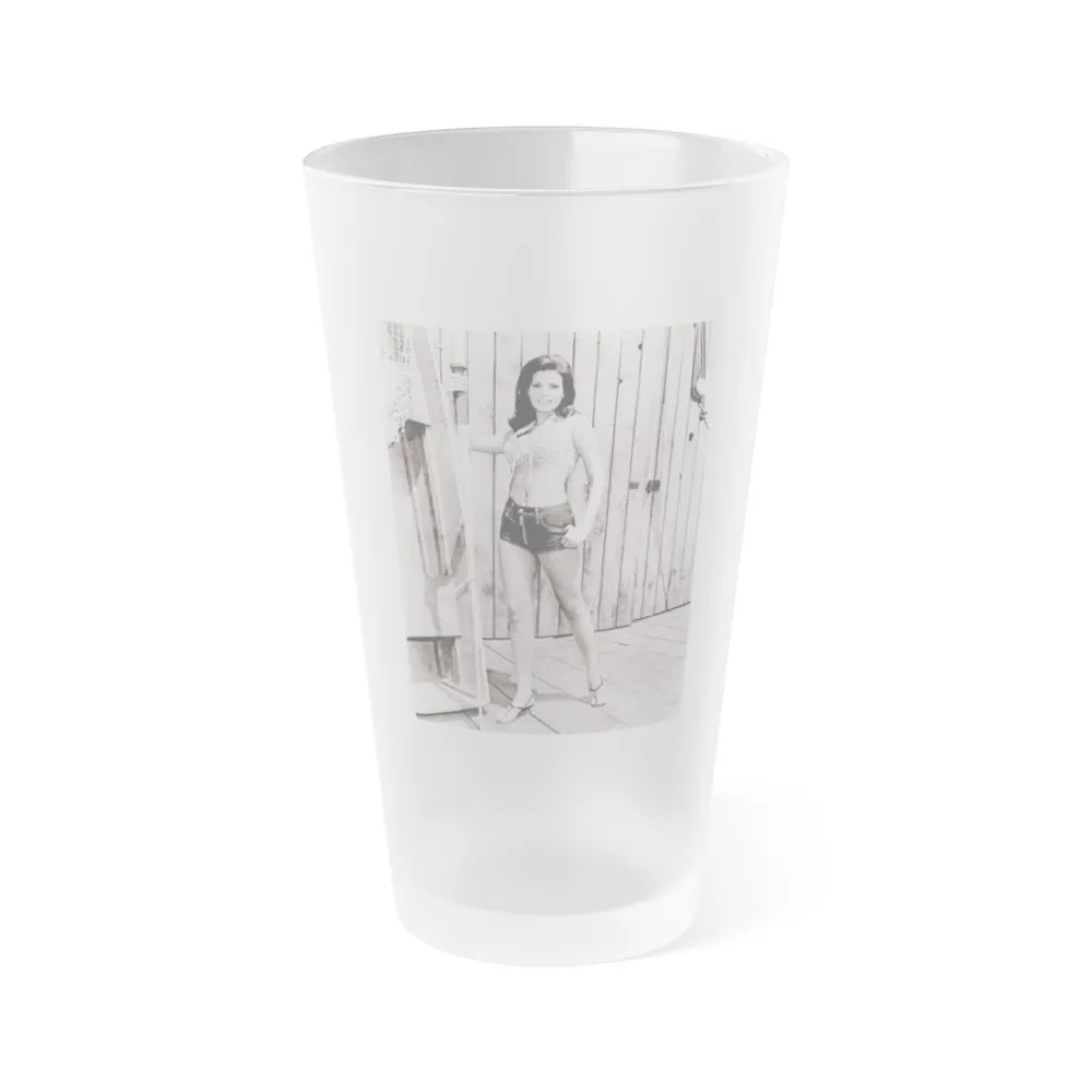 Raquel Welch #413 (Vintage Female Icon) Frosted Pint Glass 16oz-16oz-Frosted-Go Mug Yourself