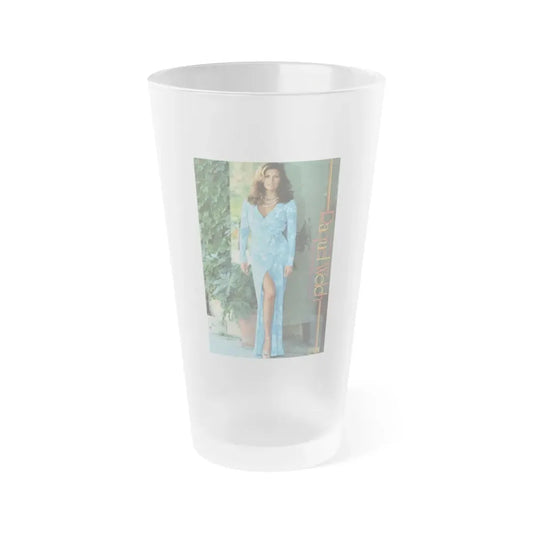 Raquel Welch #414 (Vintage Female Icon) Frosted Pint Glass 16oz 16oz Frosted - Go Mug Yourself