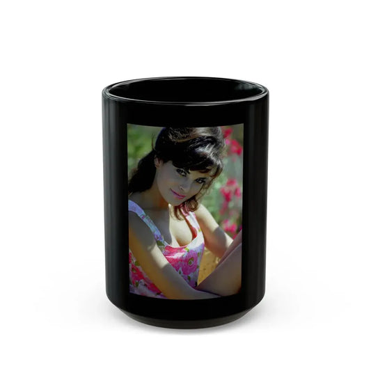Raquel Welch #415 (Vintage Female Icon) Black Coffee Mug 15oz - Go Mug Yourself