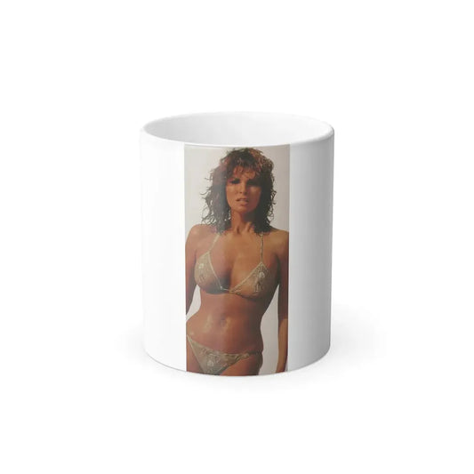 Raquel Welch #417 - Cirac 70's Small Magazine Clipping See through wet bikini top (Vintage Female Icon) Color Changing Mug 11oz 11oz - Go Mug Yourself