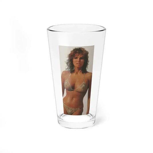 Raquel Welch #417 - Cirac 70's Small Magazine Clipping See through wet bikini top (Vintage Female Icon) Pint Glass 16oz 16oz - Go Mug Yourself