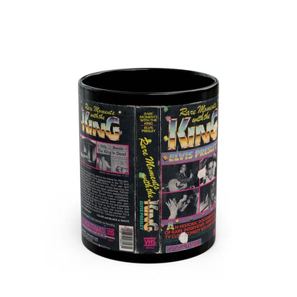 RARE MOMENTS WITH THE KING ELVIS PRESLEY (VHS COVER) - Black Coffee Mug-11oz-Go Mug Yourself