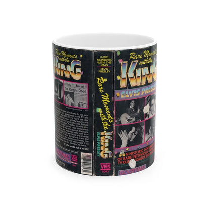 RARE MOMENTS WITH THE KING ELVIS PRESLEY (VHS COVER) - White Coffee Mug-11oz-Go Mug Yourself