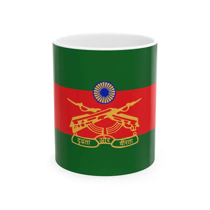 Rashtriya Rifles Flag (India) White Coffee Mug 11oz - Go Mug Yourself
