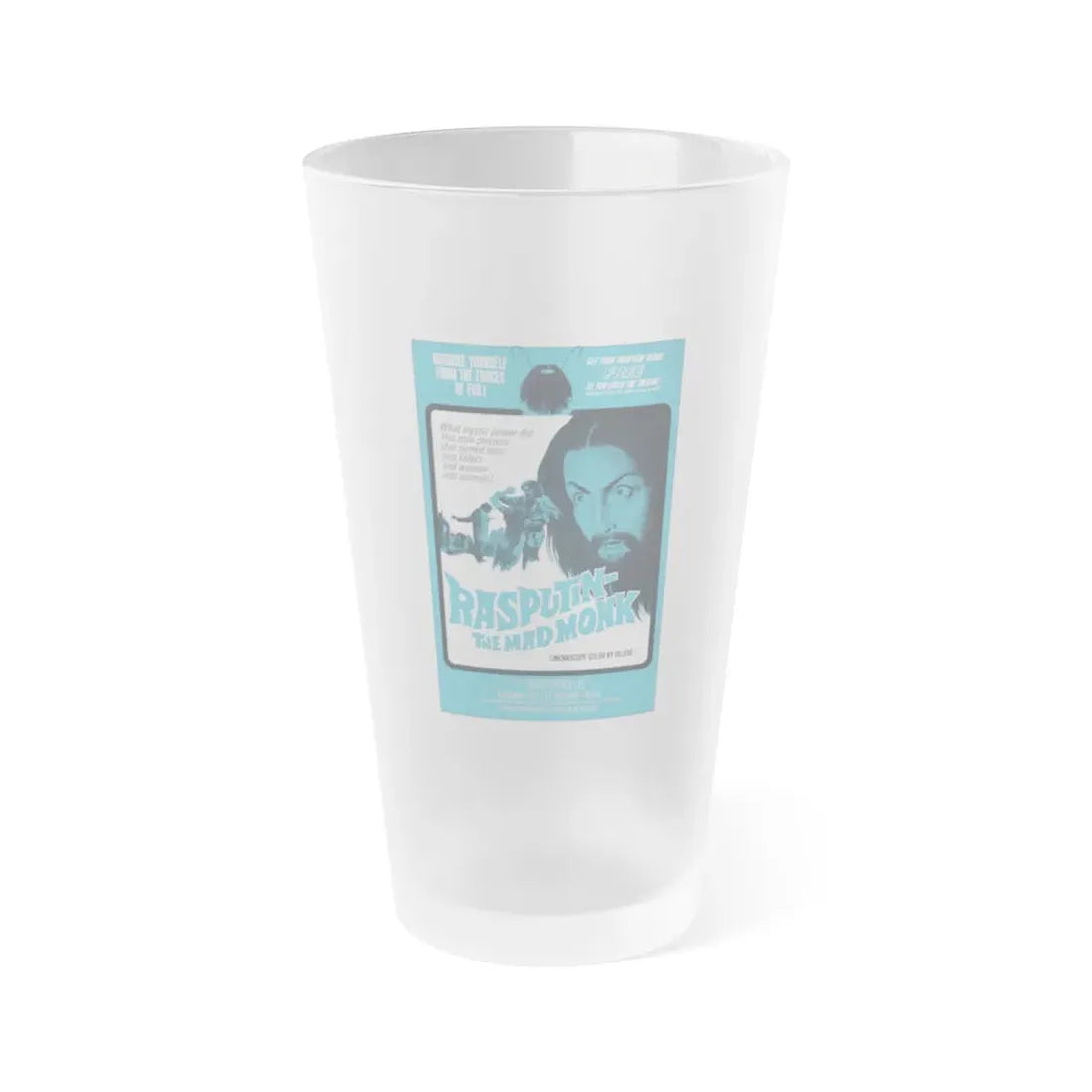 RASPUTIN THE MAD MONK 1966 Movie Poster - Frosted Pint Glass 16oz Default Title - Go Mug Yourself