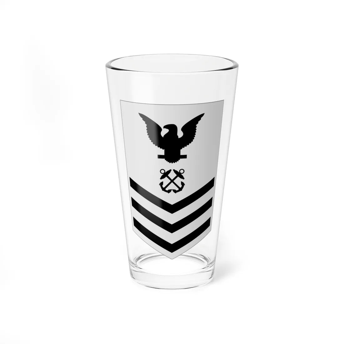 Rate insignia of a United States Navy boatswains mate first class summer (United States) (Military Rank) Pint Glass 16oz 16oz - Go Mug Yourself