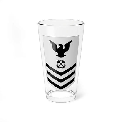 Rate insignia of a United States Navy boatswains mate first class summer (United States) (Military Rank) Pint Glass 16oz 16oz - Go Mug Yourself