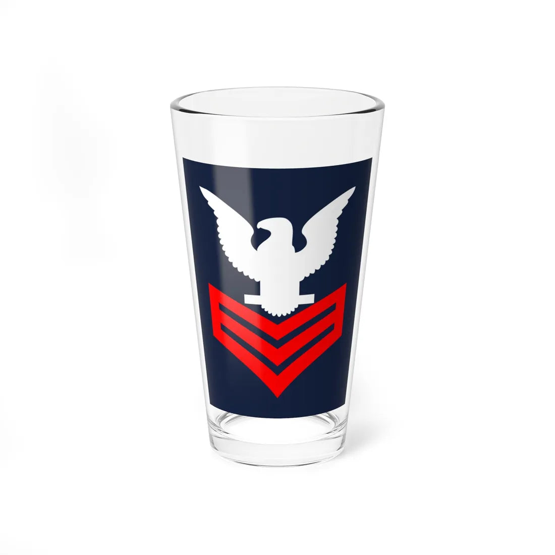 Rate insignia of a United States Navy petty officer first class coveralls (United States) (Military Rank) Pint Glass 16oz 16oz - Go Mug Yourself