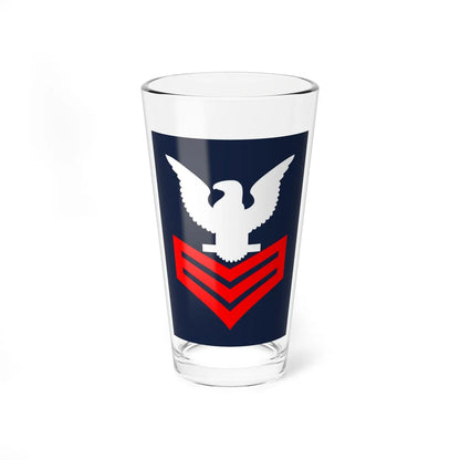 Rate insignia of a United States Navy petty officer first class coveralls (United States) (Military Rank) Pint Glass 16oz 16oz - Go Mug Yourself
